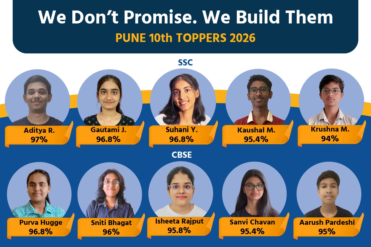 Pune 10th Toppers 2026 - SSC & CBSE - We Don't Promise. We Build Them.
